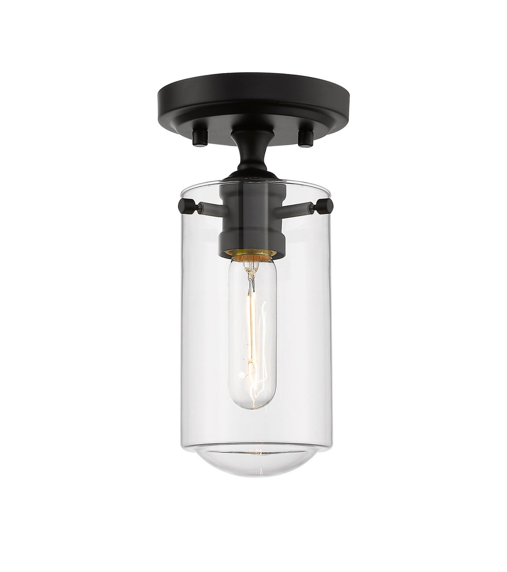 Z-Lite Canada - One Light Flush Mount - Delaney - Matte Black- Union Lighting Luminaires Decor