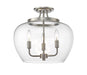 Z-Lite Canada - Three Light Semi Flush Mount - Joliet - Brushed Nickel- Union Lighting Luminaires Decor