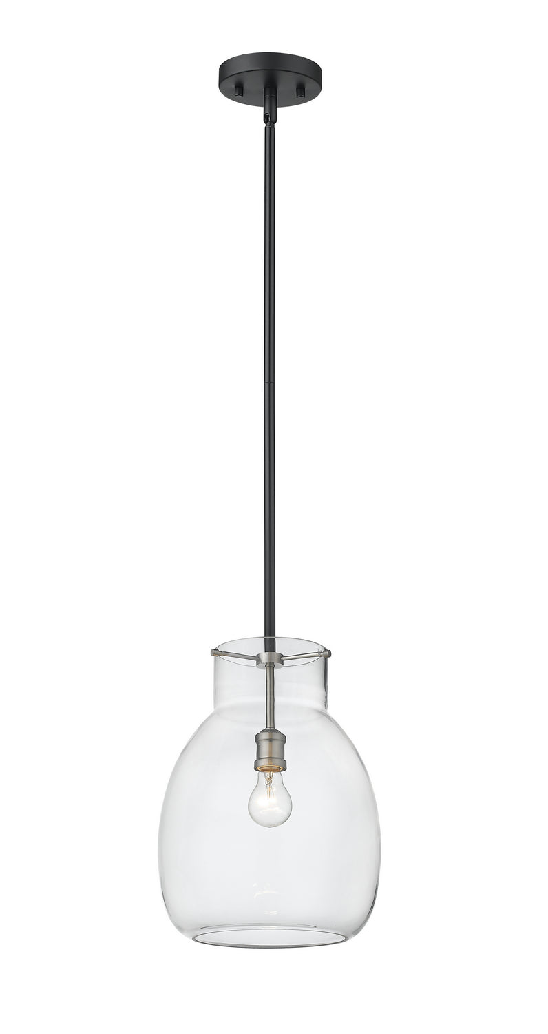Z-Lite Canada - One Light Pendant - Bella - Matte Black + Brushed Nickel- Union Lighting Luminaires Decor