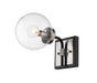 Z-Lite Canada - One Light Wall Sconce - Parsons - Matte Black + Brushed Nickel- Union Lighting Luminaires Decor