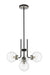 Z-Lite Canada - Four Light Chandelier - Parsons - Matte Black + Brushed Nickel- Union Lighting Luminaires Decor