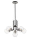 Z-Lite Canada - Six Light Chandelier - Parsons - Matte Black + Brushed Nickel- Union Lighting Luminaires Decor
