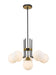 Z-Lite Canada - Six Light Chandelier - Parsons - Matte Black + Olde Brass- Union Lighting Luminaires Decor