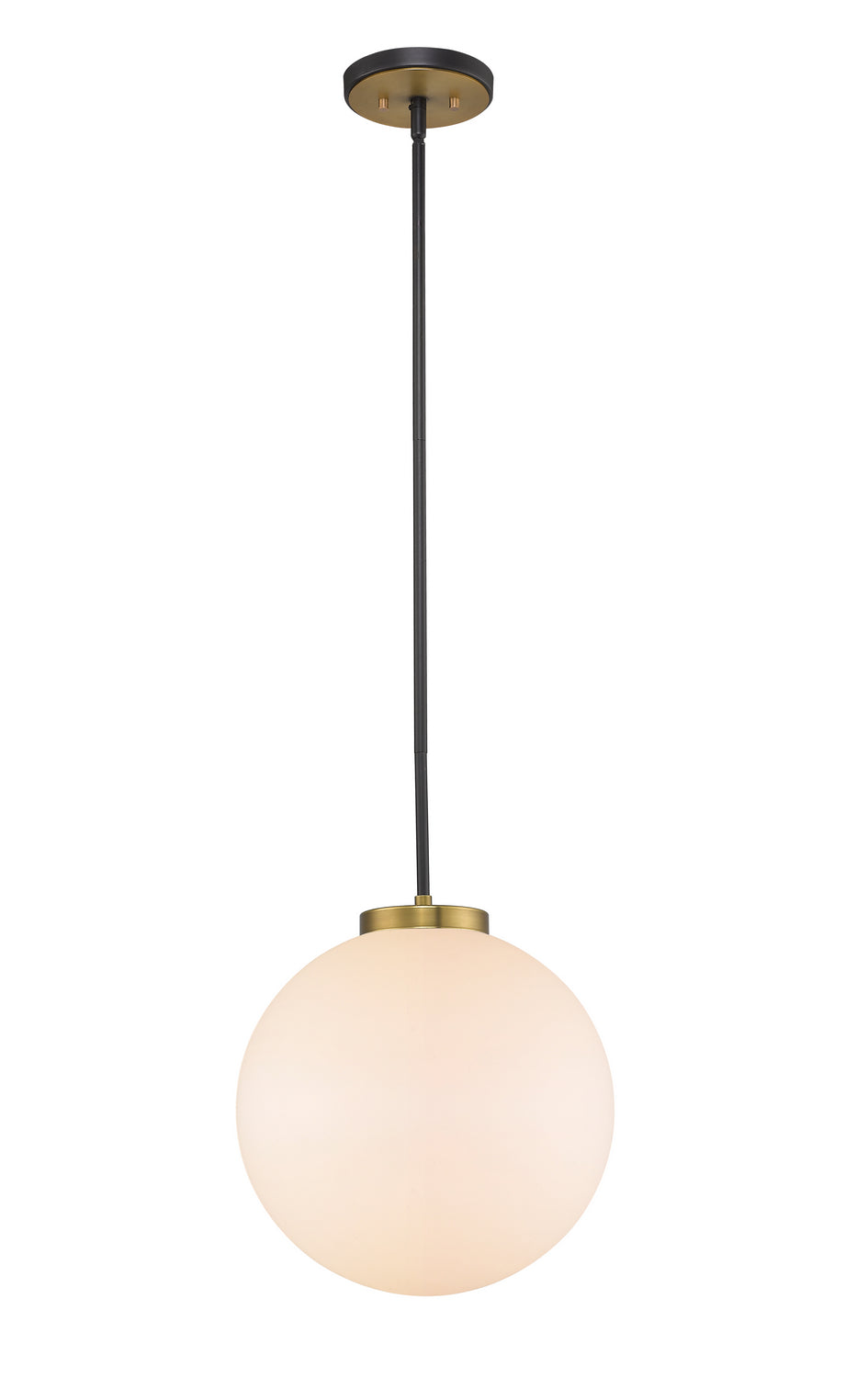 Z-Lite Canada - One Light Pendant - Parsons - Matte Black + Olde Brass- Union Lighting Luminaires Decor