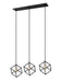 Z-Lite Canada - Three Light Linear Chandelier - Vertical - Matte Black + Brushed Nickel- Union Lighting Luminaires Decor