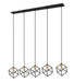 Z-Lite Canada - Five Light Linear Chandelier - Vertical - Bronze + Olde Brass- Union Lighting Luminaires Decor