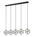 Z-Lite Canada - Five Light Linear Chandelier - Vertical - Matte Black + Brushed Nickel- Union Lighting Luminaires Decor