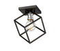 Z-Lite Canada - One Light Flush Mount - Vertical - Matte Black + Brushed Nickel- Union Lighting Luminaires Decor