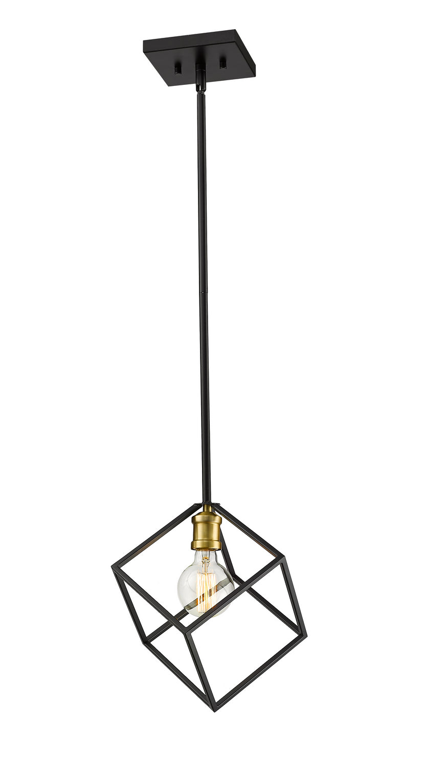 Z-Lite Canada - One Light Pendant - Vertical - Bronze + Olde Brass- Union Lighting Luminaires Decor