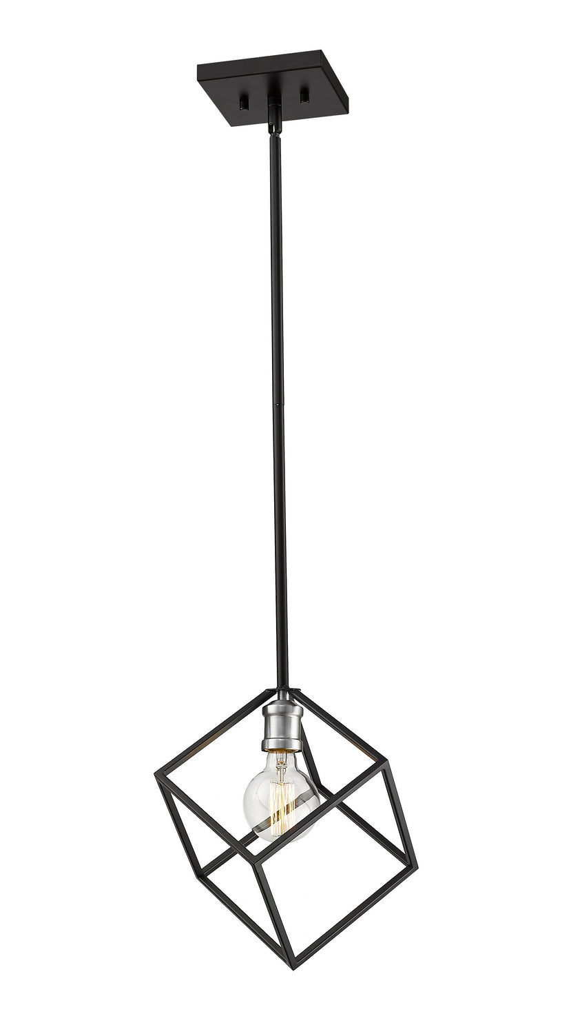 Z-Lite Canada - One Light Pendant - Vertical - Matte Black + Brushed Nickel- Union Lighting Luminaires Decor