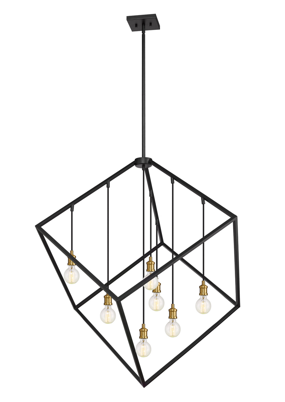 Z-Lite Canada - Seven Light Chandelier - Vertical - Bronze + Olde Brass- Union Lighting Luminaires Decor