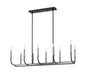 Z-Lite Canada - Ten Light Linear Chandelier - Haylie - Matte Black / Brushed Nickel- Union Lighting Luminaires Decor