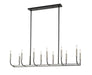 Z-Lite Canada - 12 Light Linear Chandelier - Haylie - Matte Black / Brushed Nickel- Union Lighting Luminaires Decor