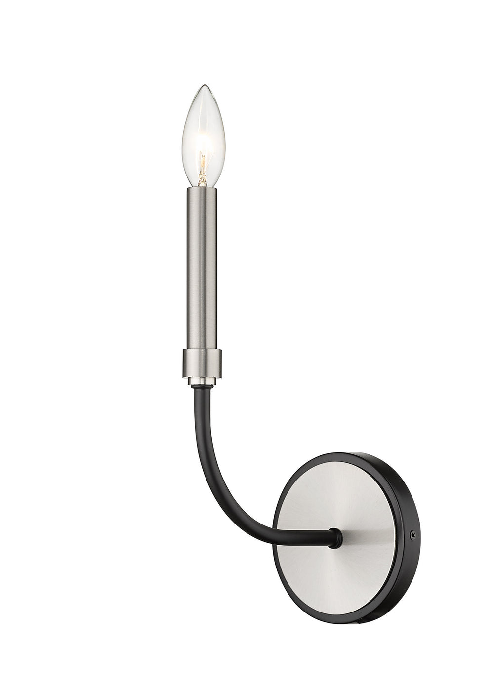 Z-Lite Canada - One Light Wall Sconce - Haylie - Matte Black / Brushed Nickel- Union Lighting Luminaires Decor