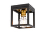 Z-Lite Canada - One Light Flush Mount - Kube - Bronze / Olde Brass- Union Lighting Luminaires Decor