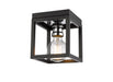 Z-Lite Canada - One Light Flush Mount - Kube - Matte Black / Chrome- Union Lighting Luminaires Decor