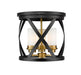 Z-Lite Canada - Three Light Flush Mount - Malcalester - Matte Black / Olde Brass- Union Lighting Luminaires Decor