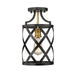 Z-Lite Canada - One Light Flush Mount - Malcalester - Matte Black / Olde Brass- Union Lighting Luminaires Decor