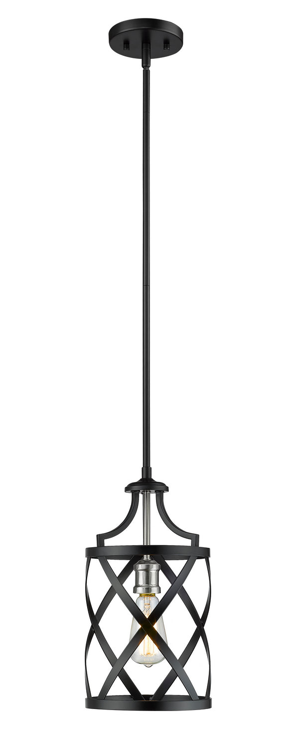 Z-Lite Canada - One Light Pendant - Malcalester - Matte Black / Brushed Nickel- Union Lighting Luminaires Decor