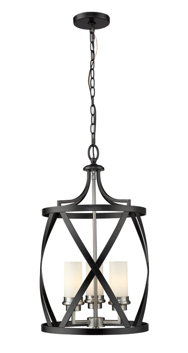 Z-Lite Canada - Three Light Pendant - Malcalester - Matte Black / Brushed Nickel- Union Lighting Luminaires Decor