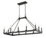 Z-Lite Canada - 12 Light Linear Chandelier - Barclay - Matte Black- Union Lighting Luminaires Decor