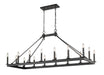 Z-Lite Canada - 16 Light Linear Chandelier - Barclay - Matte Black- Union Lighting Luminaires Decor