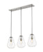 Z-Lite Canada - Three Light Linear Chandelier - Ayra - Brushed Nickel- Union Lighting Luminaires Decor