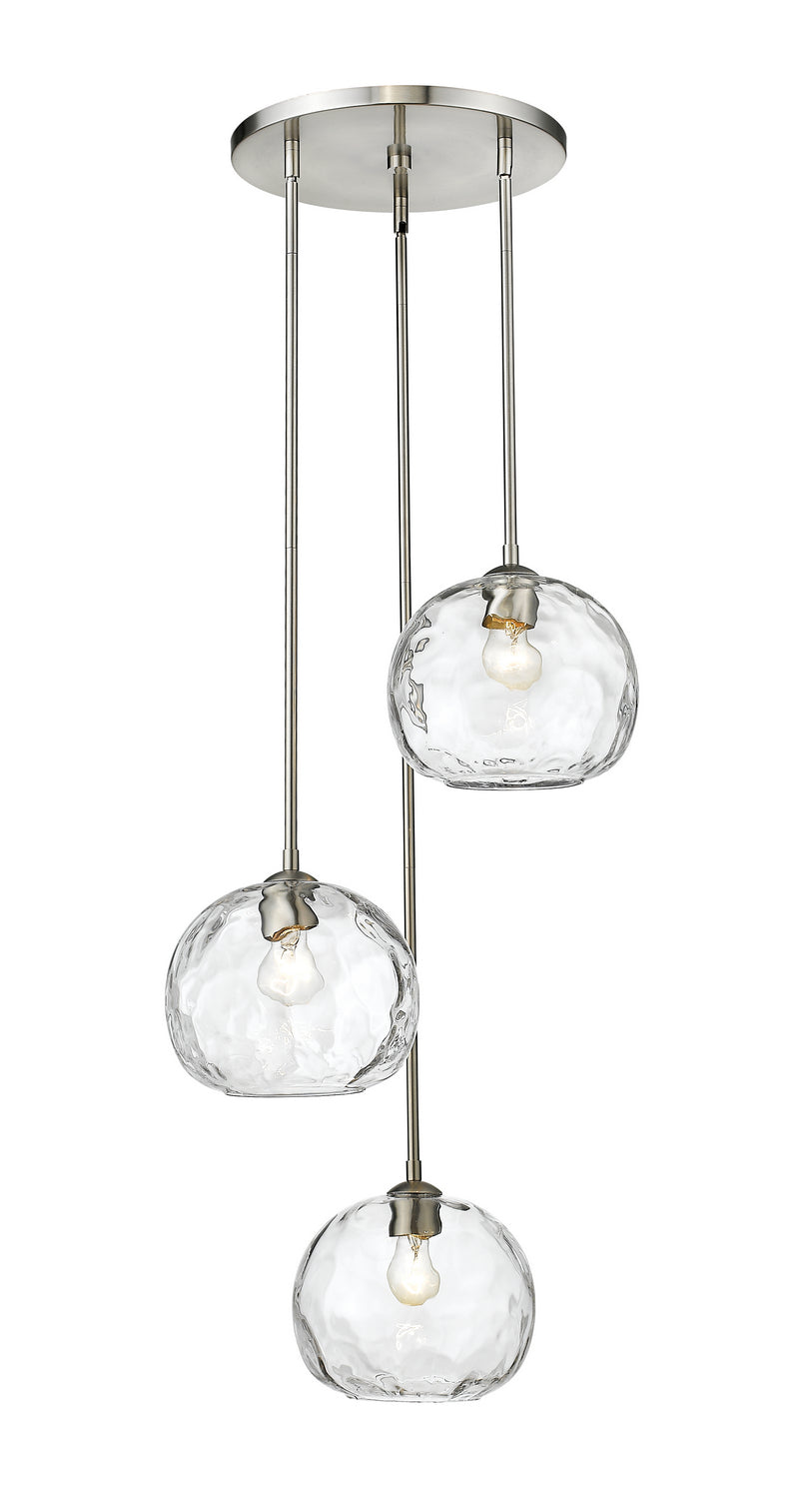 Z-Lite Canada - Three Light Chandelier - Chloe - Brushed Nickel- Union Lighting Luminaires Decor