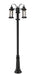 Z-Lite Canada - Three Light Outdoor Post Mounted Fixture - Roundhouse - Black- Union Lighting Luminaires Decor
