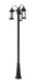Z-Lite Canada - Three Light Outdoor Post Mounted Fixture - Roundhouse - Black- Union Lighting Luminaires Decor