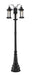 Z-Lite Canada - Three Light Outdoor Post Mounted Fixture - Roundhouse - Black- Union Lighting Luminaires Decor