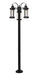 Z-Lite Canada - Three Light Outdoor Post Mounted Fixture - Roundhouse - Black- Union Lighting Luminaires Decor