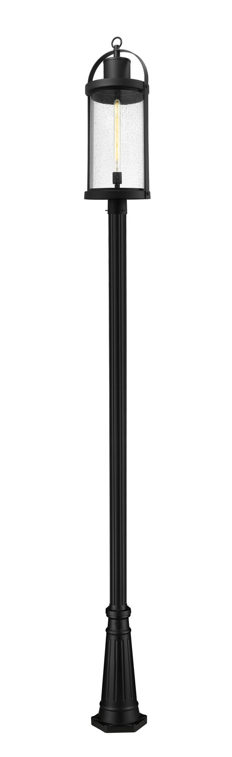 Z-Lite Canada - One Light Outdoor Post Mounted Fixture - Roundhouse - Black- Union Lighting Luminaires Decor