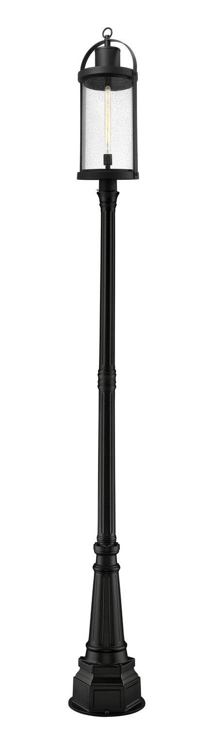 Z-Lite Canada - One Light Outdoor Post Mounted Fixture - Roundhouse - Black- Union Lighting Luminaires Decor