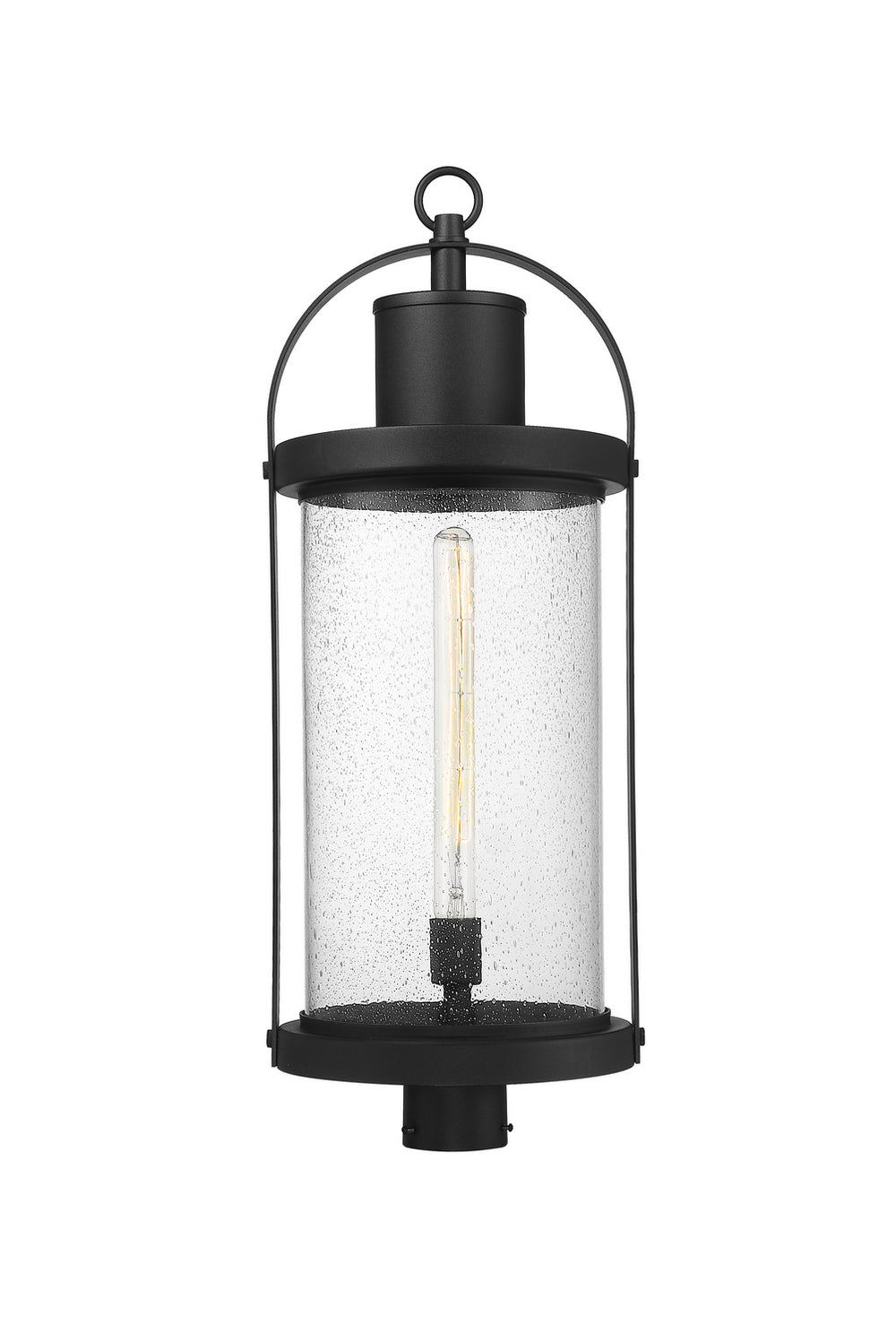 Z-Lite Canada - One Light Outdoor Post Mount Fixture - Roundhouse - Black- Union Lighting Luminaires Decor