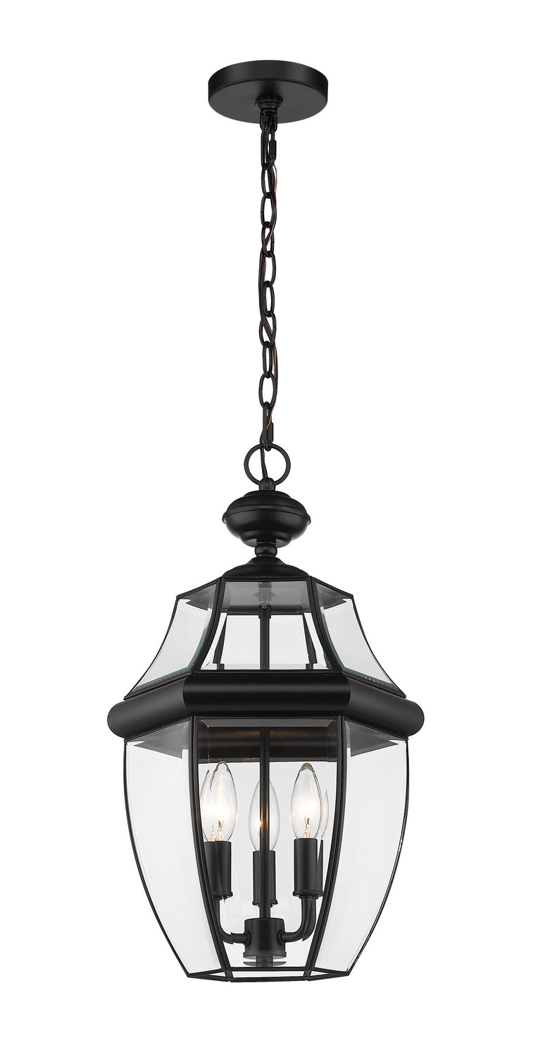 Z-Lite Canada - Three Light Outdoor Chain Mount Ceiling Fixture - Westover - Black- Union Lighting Luminaires Decor