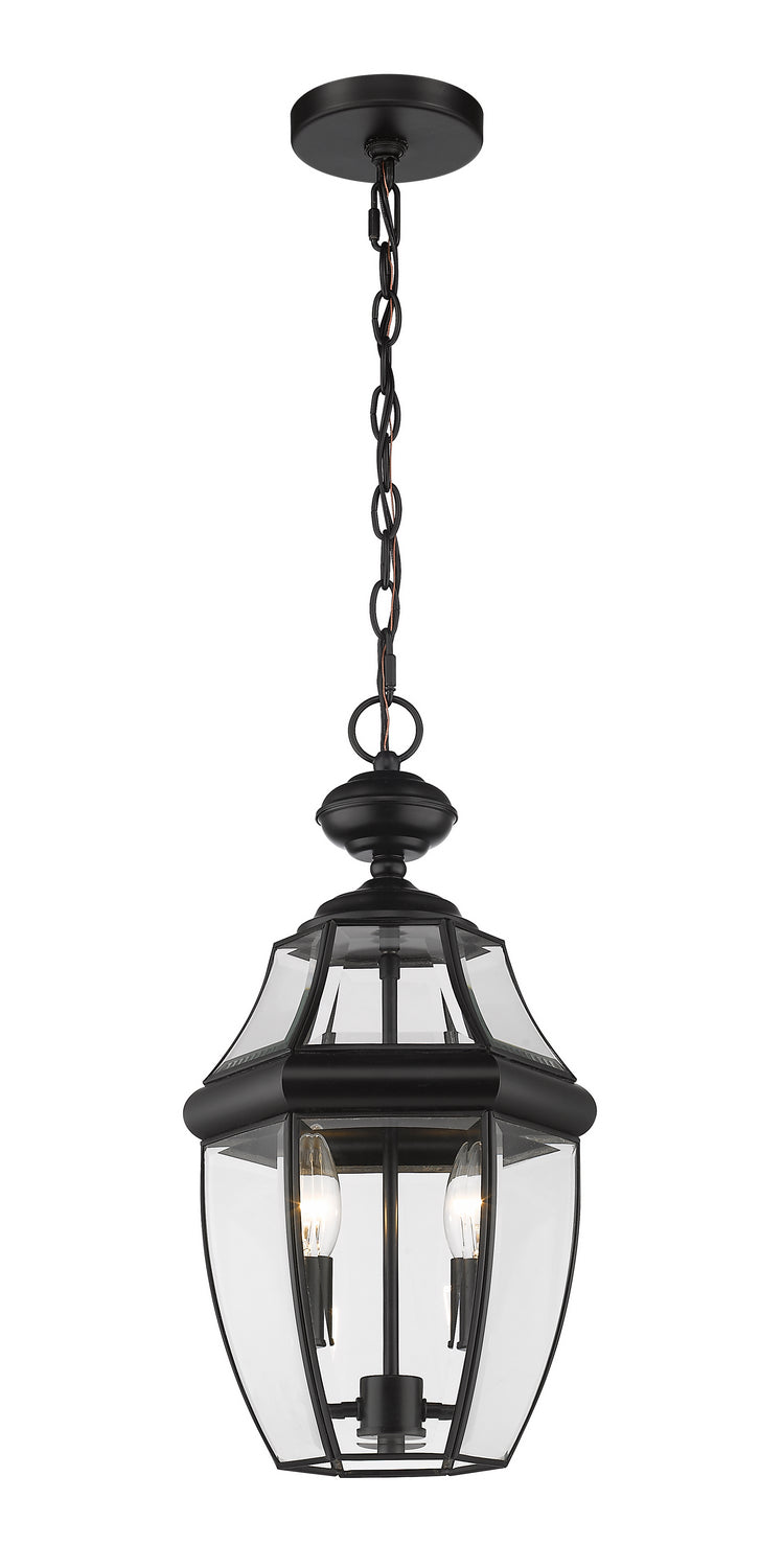 Z-Lite Canada - Two Light Outdoor Chain Mount Ceiling Fixture - Westover - Black- Union Lighting Luminaires Decor