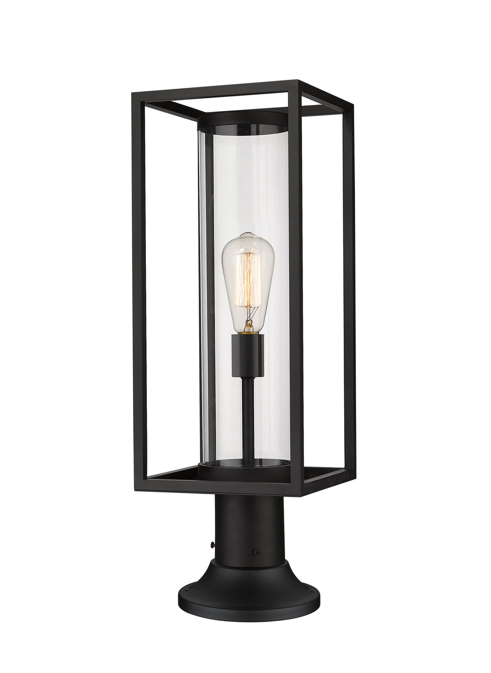 Z-Lite Canada - One Light Outdoor Pier Mounted Fixture - Dunbroch - Black- Union Lighting Luminaires Decor