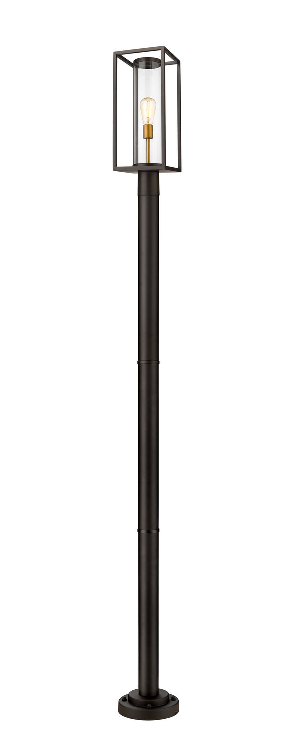 Z-Lite Canada - One Light Outdoor Post Mounted Fixture - Dunbroch - Deep Bronze + Outdoor Brass- Union Lighting Luminaires Decor