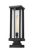 Z-Lite Canada - One Light Outdoor Pier Mounted Fixture - Glenwood - Black- Union Lighting Luminaires Decor