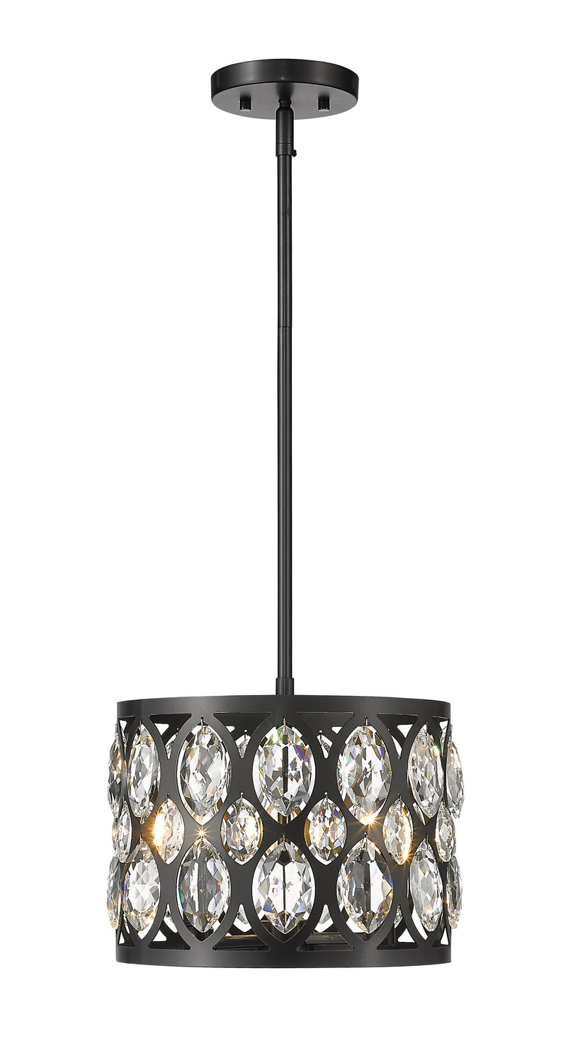 Z-Lite Canada - Three Light Chandelier - Dealey - Matte Black- Union Lighting Luminaires Decor