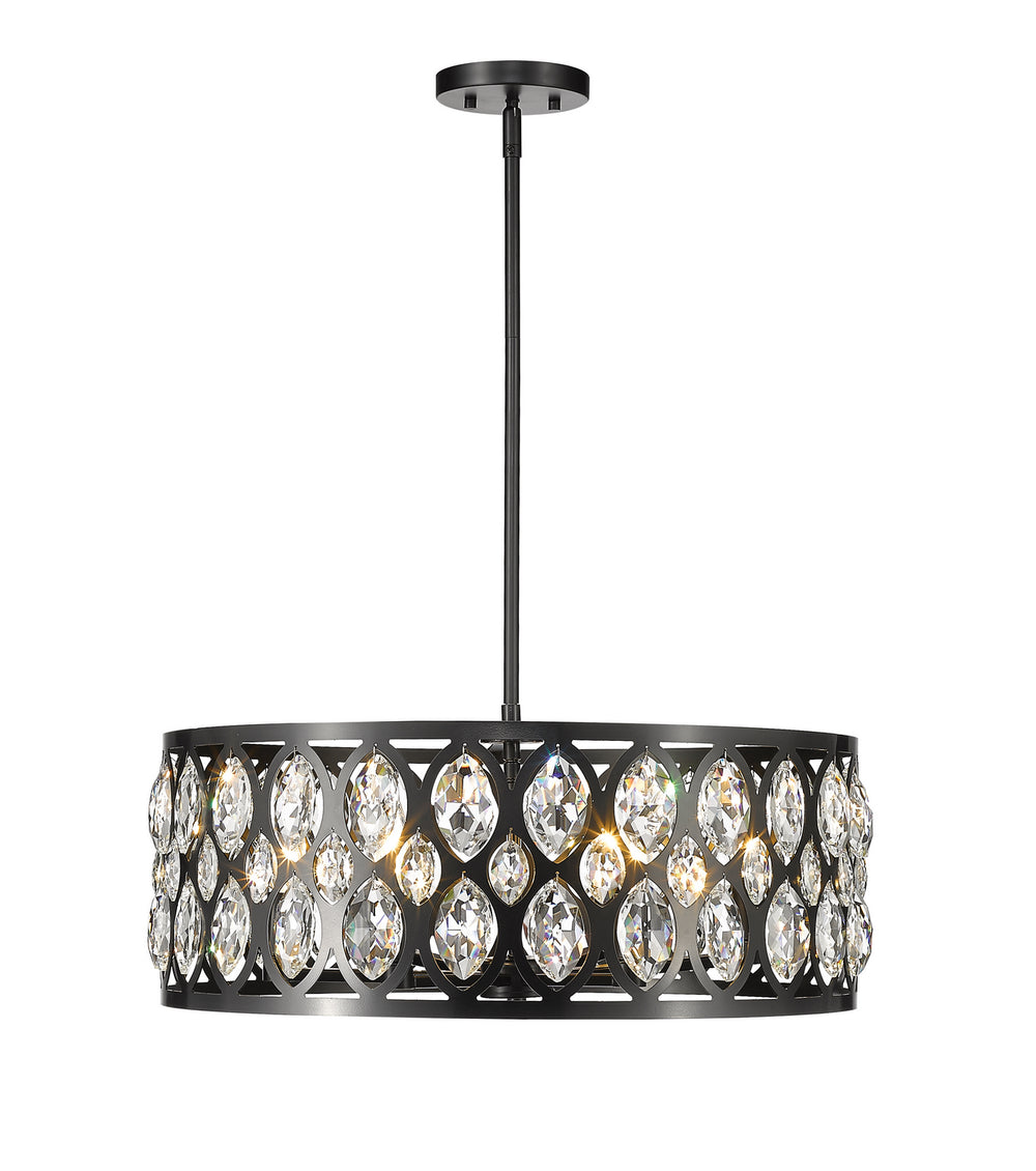 Z-Lite Canada - Six Light Chandelier - Dealey - Matte Black- Union Lighting Luminaires Decor