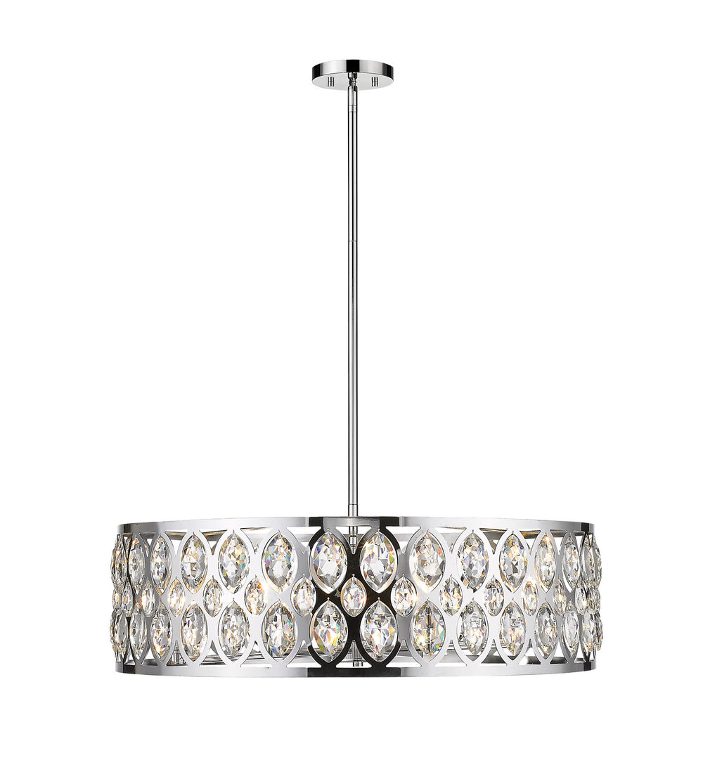 Z-Lite Canada - Eight Light Chandelier - Dealey - Chrome- Union Lighting Luminaires Decor