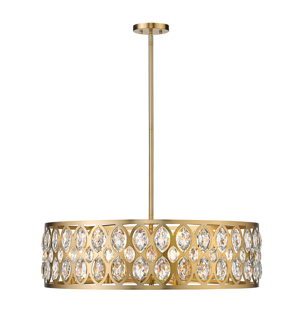 Z-Lite Canada - Eight Light Chandelier - Dealey - Heirloom Brass- Union Lighting Luminaires Decor