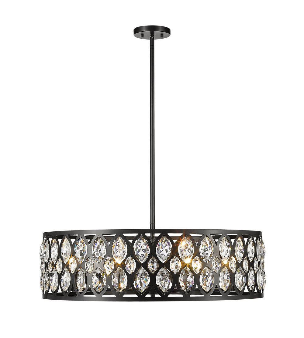 Z-Lite Canada - Eight Light Chandelier - Dealey - Matte Black- Union Lighting Luminaires Decor