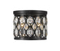 Z-Lite Canada - Three Light Flush Mount - Dealey - Matte Black- Union Lighting Luminaires Decor