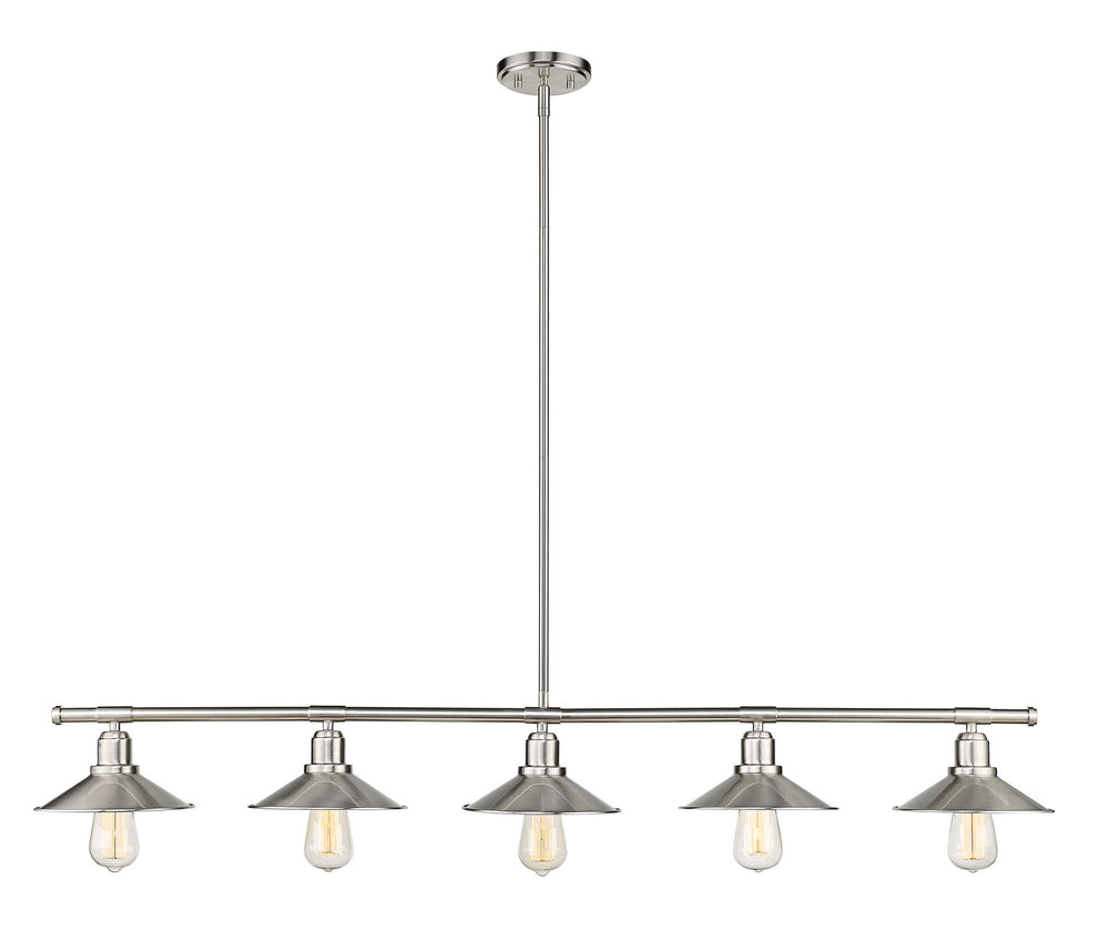 Z-Lite Canada - Five Light Linear Chandelier - Casa - Brushed Nickel- Union Lighting Luminaires Decor