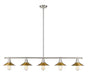 Z-Lite Canada - Five Light Linear Chandelier - Casa - Brushed Nickel- Union Lighting Luminaires Decor