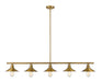 Z-Lite Canada - Five Light Linear Chandelier - Casa - Foundry Brass- Union Lighting Luminaires Decor
