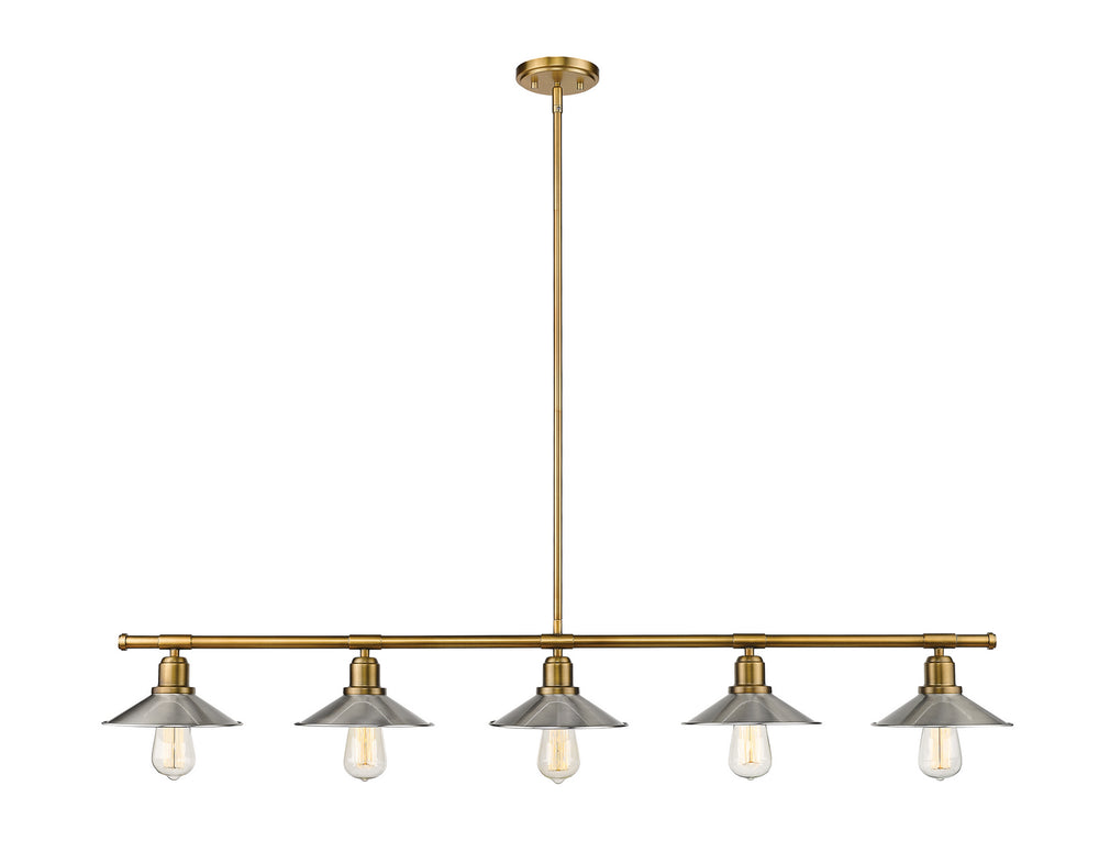 Z-Lite Canada - Five Light Linear Chandelier - Casa - Foundry Brass- Union Lighting Luminaires Decor